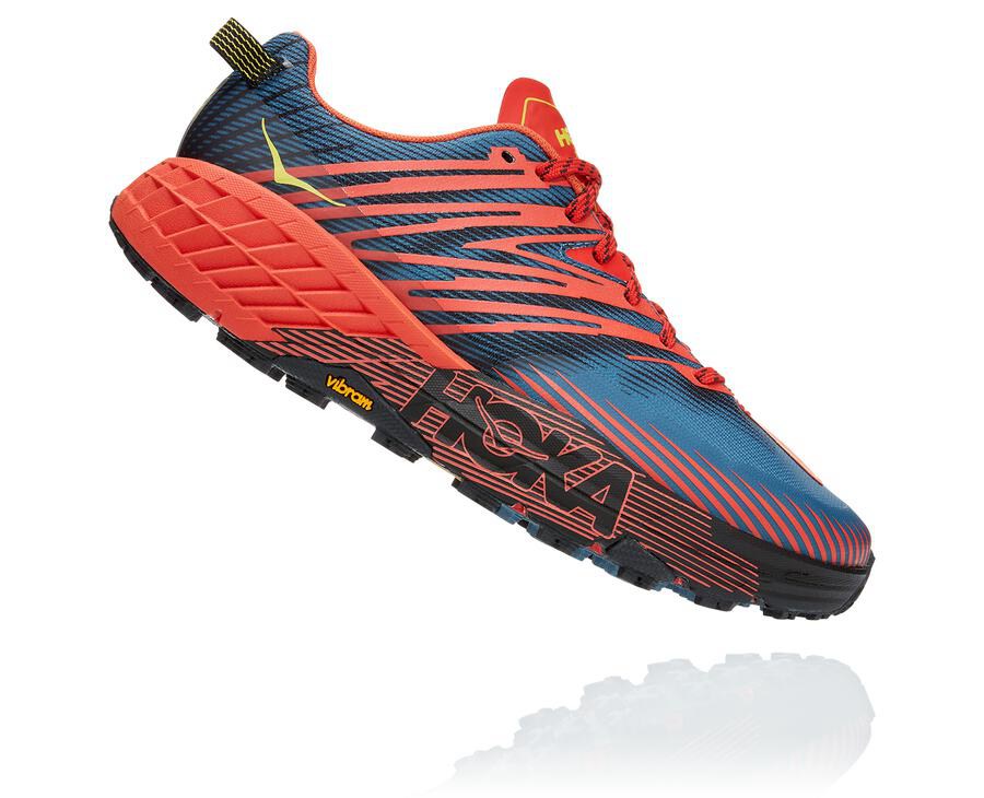 Tenis Hoka One One Trail Hombre Rojos - Speedgoat 4 - LQVW28019